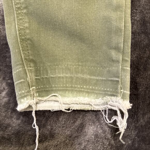 Old Navy Women's Rockstar Super Skinny Jeans Stretch Raw Hem Light Green Size 0P - Picture 4 of 14